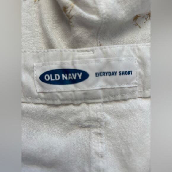 Old Navy Women's 0 Linen Blend Everyday Short Lightweight White Resort Beach - Picture 5 of 7
